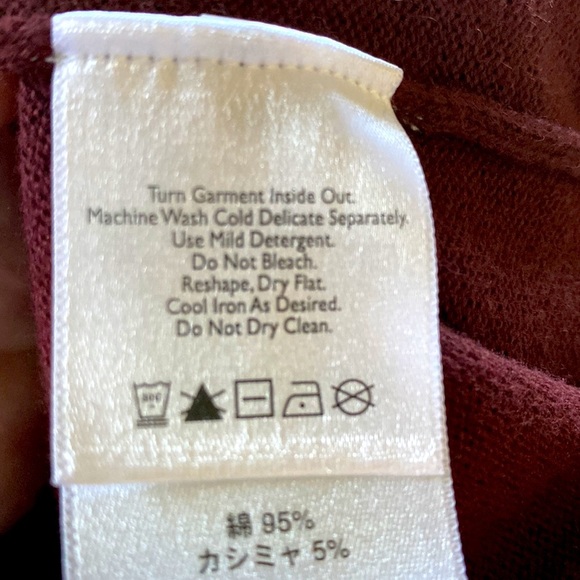 EDDIE BAUER MEN’S COTTON CASHMERE XXL MEN’S BURGUNDY V NECK SWEATER XXL … - Picture 11 of 11